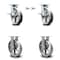 Service Caster 8 Inch Kingpinless V Groove Semi Steel Caster Brake & Swivel Locks 2 Rigid, 2PK SCC-KP30S820-VGR-SLB-BSL-2-R-2 - alternate 1